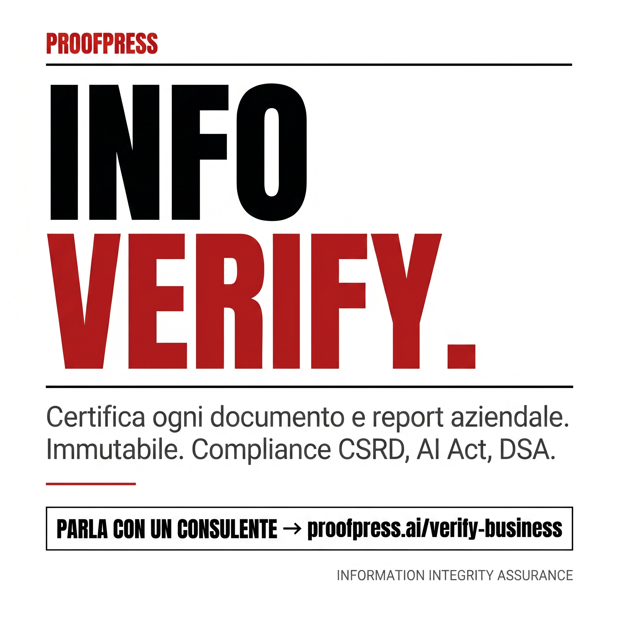Info Verify — Ogni Notizia Certificata. Immutabile.